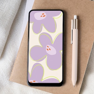Summer iPhone Lock Screen | Boho home screen | Floral phone wallpaper | Cute phone screensaver