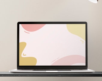 Pink Abstract Desktop Wallpaper: Minimalist Laptop Background (Digital Download)