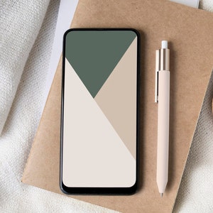 Neutral iPhone home screen | Earthy phone wallpaper | Minimalist Android background | Modern phone lock screen