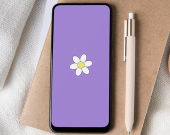 Daisy iPhone Wallpaper | Purple Lock Screen