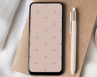 Hearts iPhone Wallpaper | Minimalist Lock Screen