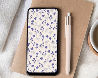 Very peri iPhone lock screen | Floral phone background | Minimal phone home screen | Purple phone lock screen | Trendy iPhone wallpaper