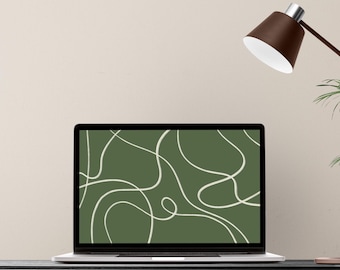 Boho Desktop Wallpaper: Minimal Abstract Desktop Background
