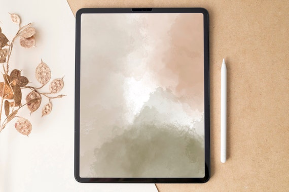 Aesthetic iPad lock screen | Watercolor tablet wallpaper | Abstract iPad background | Trendy tablet home screen