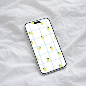 Fondo de pantalla de limón para iPhone: Pantalla de bloqueo de teléfono con frutas de estilo cottagecore