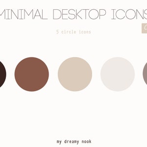 Brown Desktop Icons: Minimal Beige Folders - Etsy