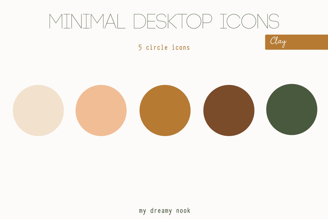 Earthy Desktop Icons | Minimalist Folder Organizer - Etsy