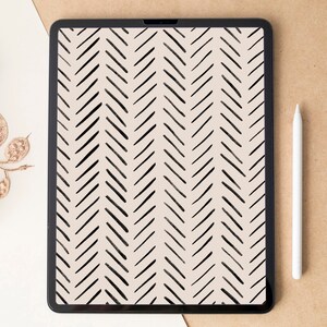 Abstrakter iPad Hintergrund | Boho Lockenschirm | Tablet Moderne Tapete | Neutraler iPad Home-Bildschirm