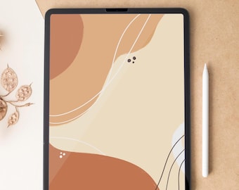 Abstract iPad home screen | Boho tablet wallpaper