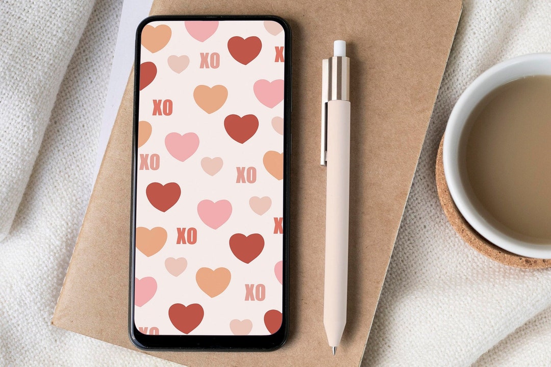 Valentines Phone Wallpaper | Hearts iPhone Lock Screen | Valentines