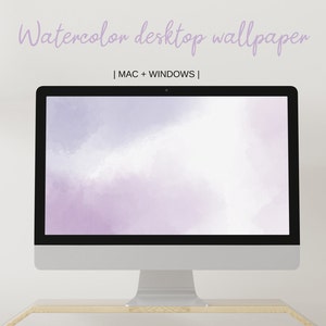 Pastel desktop wallpaper | Watercolor desktop background | Purple desktop background | Aesthetic laptop wallpaper | Computer wallpapers