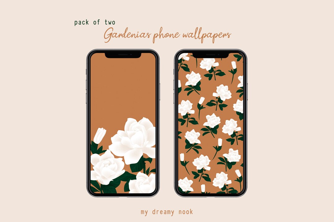 Gardenia Phone Wallpaper Floral iPhone Lock Screen Pretty Phone Home