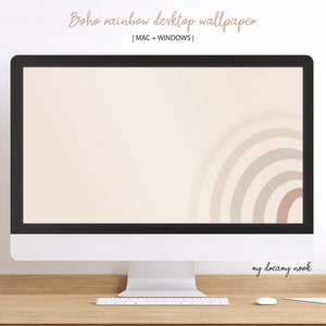 Sfondo desktop arcobaleno / Sfondo desktop boho / Sfondo per computer estetico / Sfondo per laptop / Sfondo per Macbook