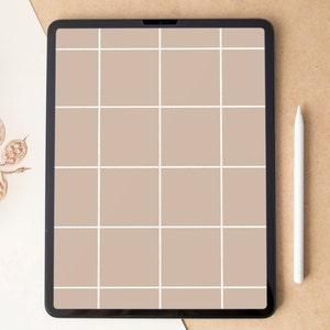 Check iPad Wallpaper | Minimalistischer iPad Hintergrund | Neutraler beige tablet lock screen | Einfacher Home-Bildschirm