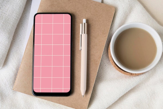 Pink Trendy Phone Lock Screen Minimal Iphone Wallpaper Etsy