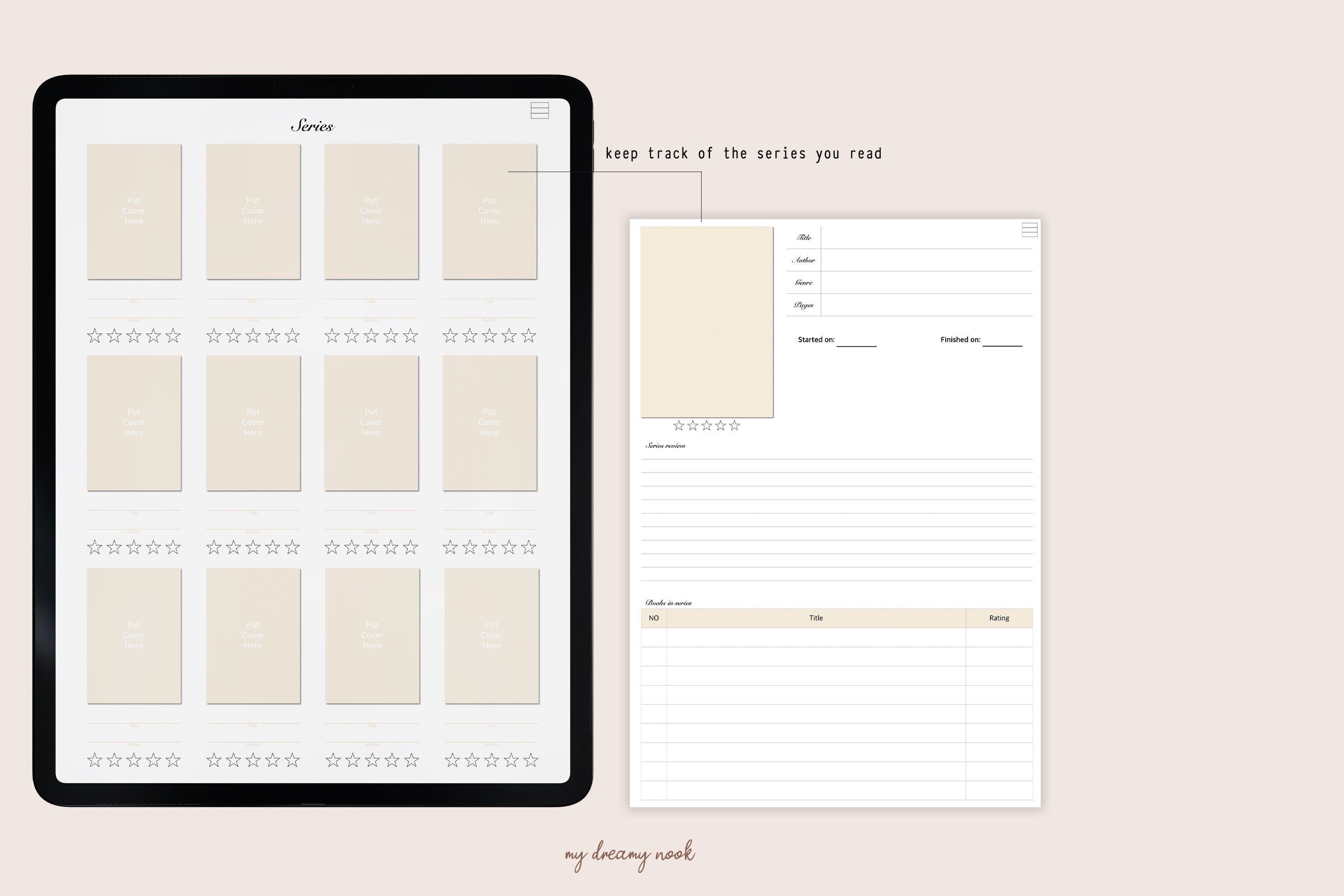 Digital Book Journal Goodnotes Reading Tracker Digital Etsy