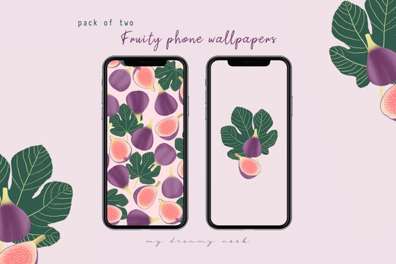 Fruits Iphone Wallpaper Pack Botanical Phone Lock Screen Etsy