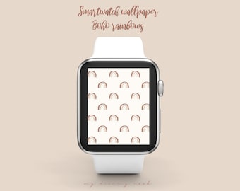 Apple watch face | Boho watch wallpaper | Smartwatch boho face | Rainbow wallpaper apple watch