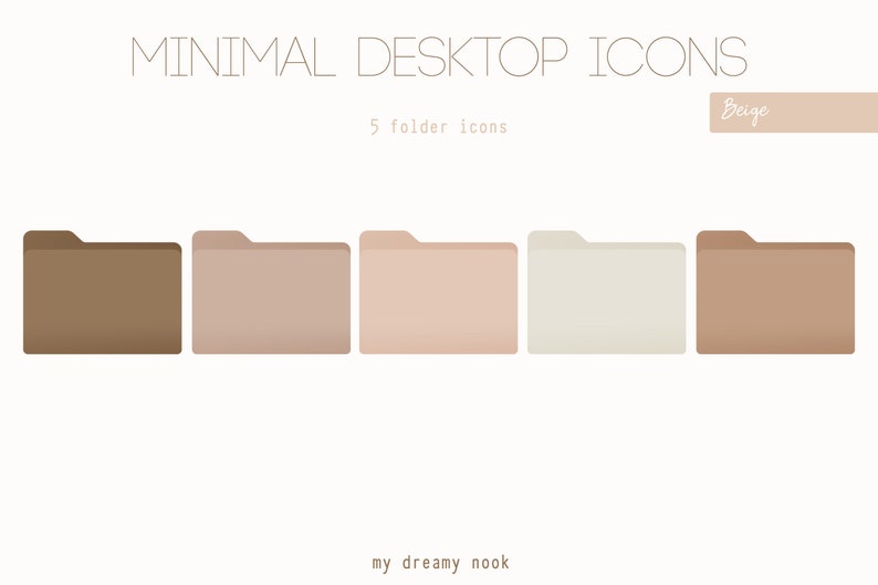 Neutral Desktop Folder Icons Beige Aesthetic Desktop Icons - Etsy UK