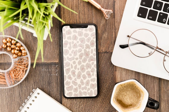 Animal Print Wallpaper iPhone Leopard Wallpaper Neutral Phone Lock Screen Abstract  iPhone Home Screen Beige Phone Background -  Canada