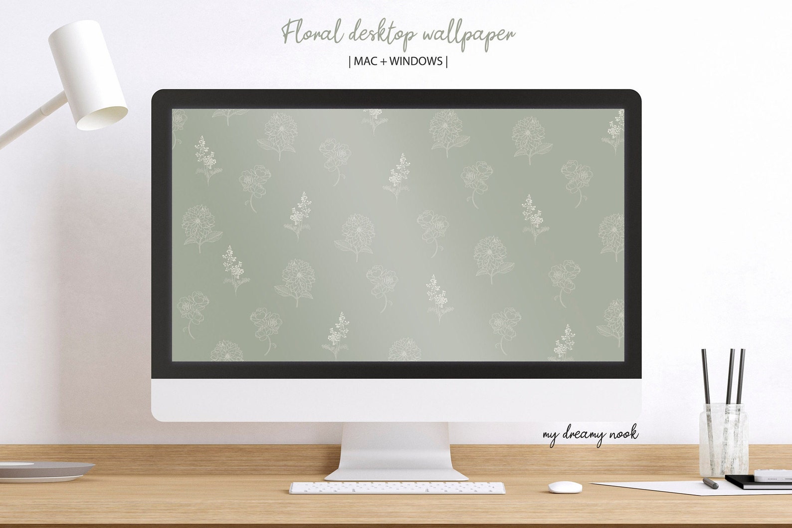 Floral Desktop Wallpaper Spring Desktop Background Boho - Etsy