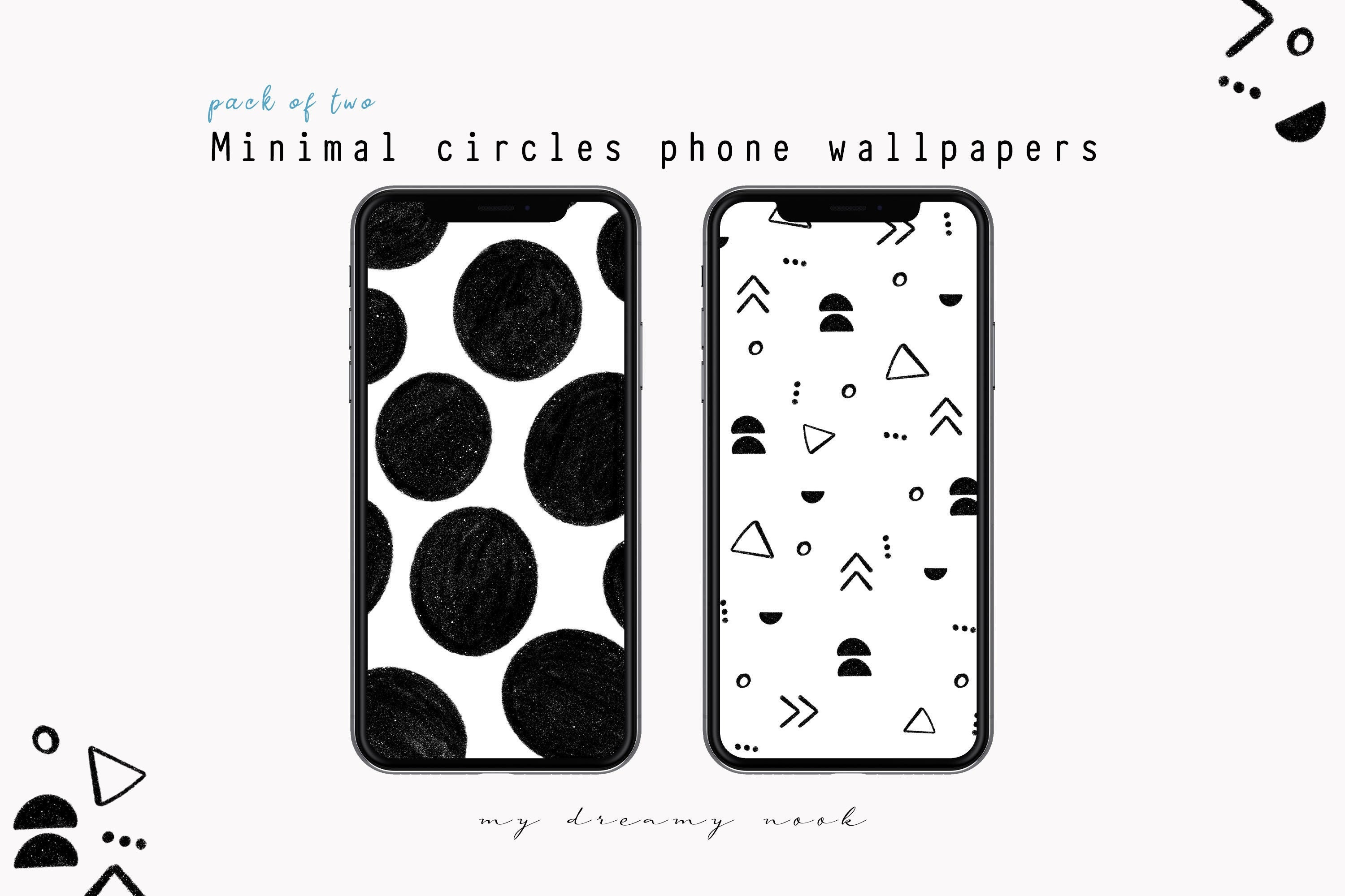 Minimal Iphone Wallpaper Black and White Lock Screen - Etsy Hong Kong