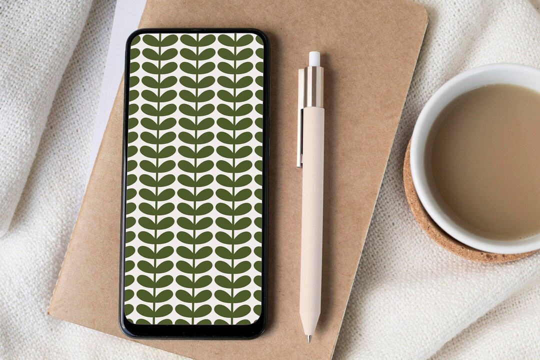 Green iPhone Lock Screen Retro Phone Wallpaper Trendy Phone Home Screen