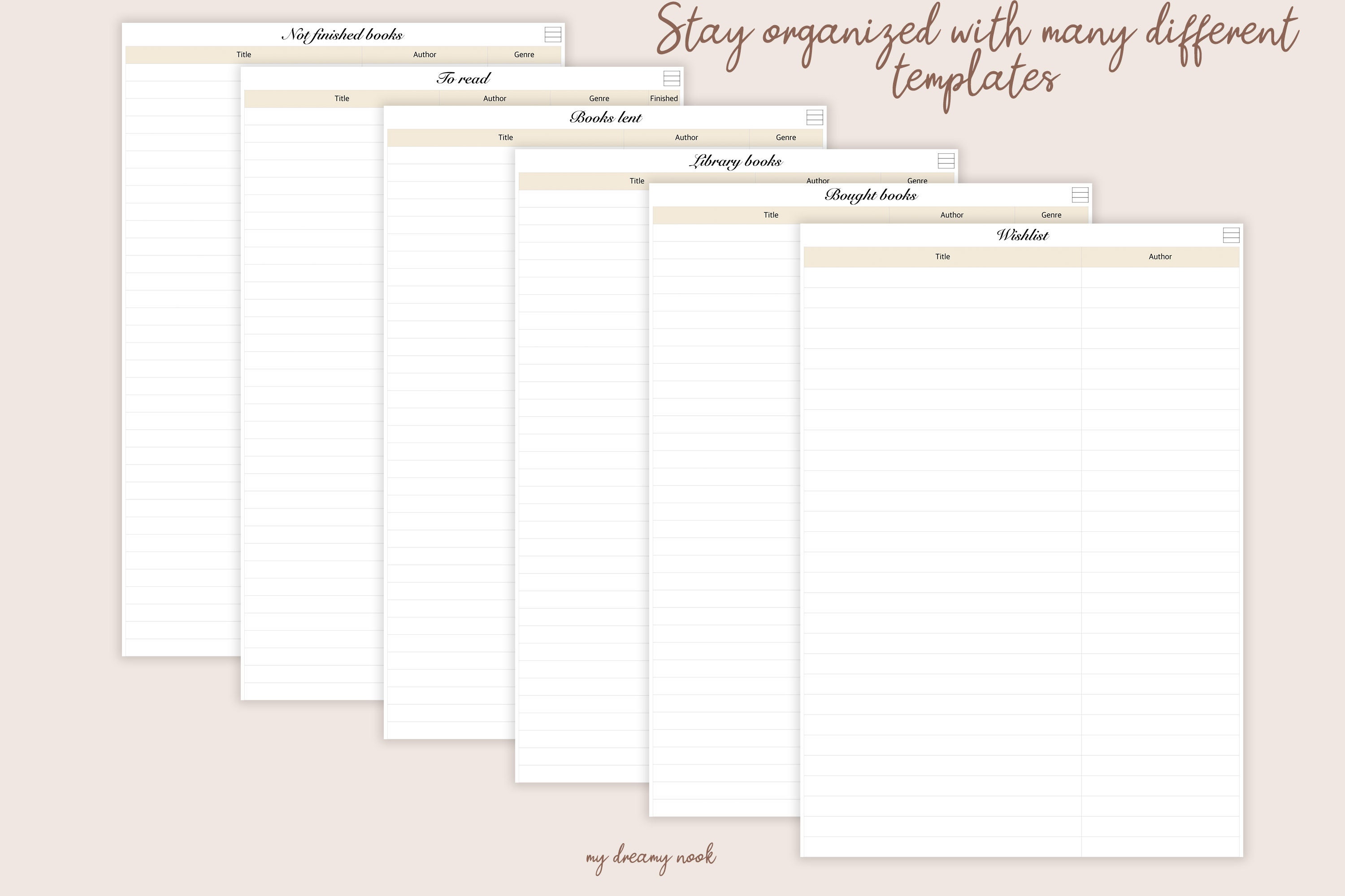 Digital Book Journal Goodnotes Reading Tracker Digital Etsy