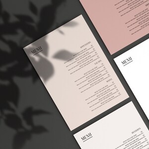 Printable Menu Canva Template Modern Restaurant Menu Trendy Cafe Price ...