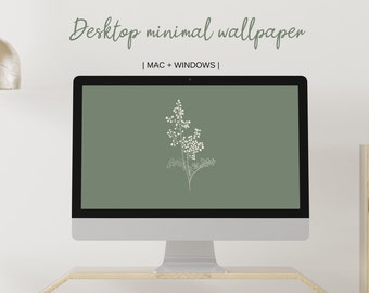 Earthy desktop background | Minimal desktop wallpaper | Flower computer wallpaper | Simple laptop wallpaper | MAC PC aesthetic wallpaper