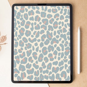 Leopard print iPad wallpaper | Digital wallpaper neutral | iPad boho lock screen | Animal print tablet background | Neutral iPad home screen