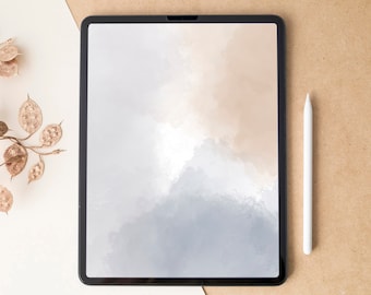 Fondo de acuarela para iPad / Pantalla de bloqueo de tableta abstracta / Fondo de pantalla moderno de iPad / Pantalla de inicio boho / Fondo de pantalla digital estético