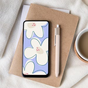 Blumen iPhone Startbildschirm | Boho Handy Hintergrundbilder | Blumen Telefon Sperrbildschirm | Süßer Bildschirmschoner