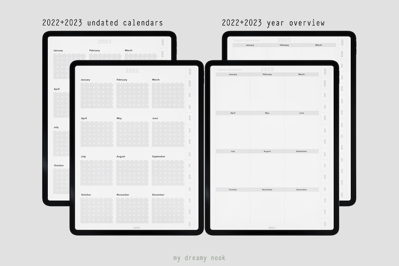 Undated Digital Planner 2023 Ipad Planner Goodnotes Etsy