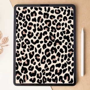 Sfondo leopardato per iPad / Sfondo tablet con stampa animalier / Schermata di blocco con stampa leopardata / Sfondo astratto per la schermata iniziale dell'iPad