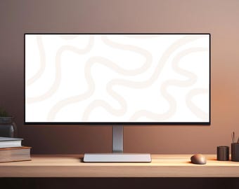 Abstract Boho Desktop Wallpaper | Minimalist Aesthetic (Digital Download)