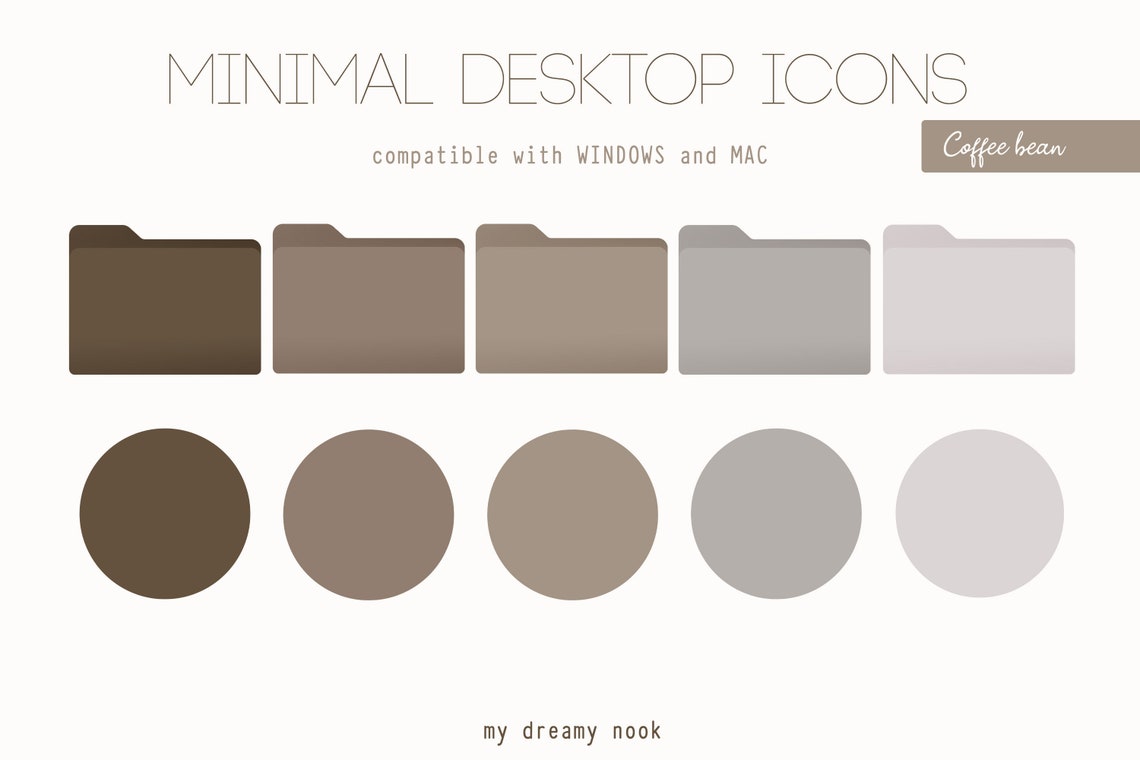 Brown Desktop Icons Aesthetic Folder Icons MAC Folder | Etsy