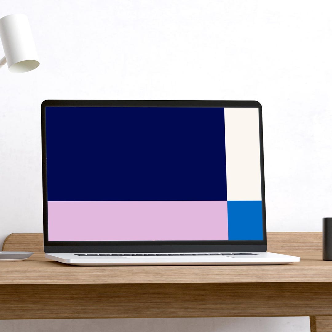 Color Block Desktop Wallpaper | Desktop Organizer - Etsy