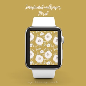 Floral Apple watch wallpaper | Watch face design flowers | Smartwatch background | Apple watch face wallpaper