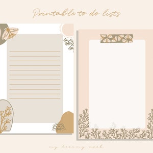 Boho Printable to Do Lists Daily Planner Notepad Boho Notepad Memo ...