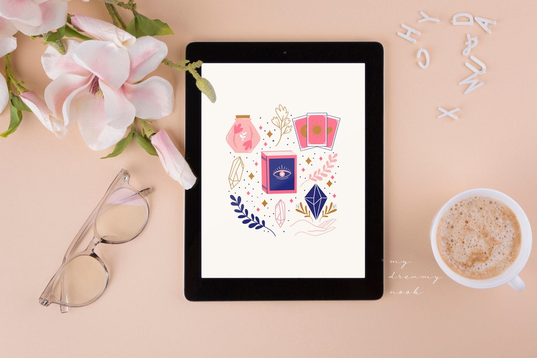 Witchy iPad Wallpaper Halloween Tablet Background Spooky Season Lock