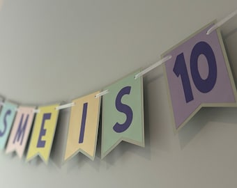 Perfect Pastel Birthday Bunting/Banner personalised