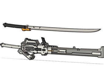 洋書 Cyber Weaponry Cyberpunk Katana With Sheath 3D Model Stl - Etsy