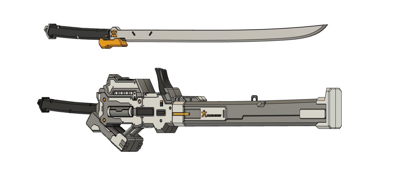 洋書 Cyber Weaponry Cyberpunk Katana With Sheath 3D Model Stl - Etsy
