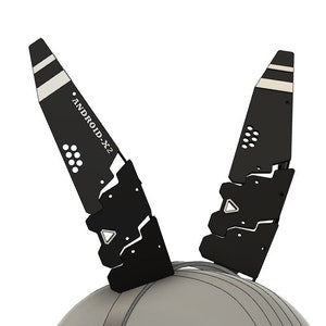 Cyberpunk Techwear Cat Bunny Ears 3D Model STL