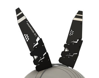 Cyberpunk Techwear Cat Bunny Ears 3D Model STL