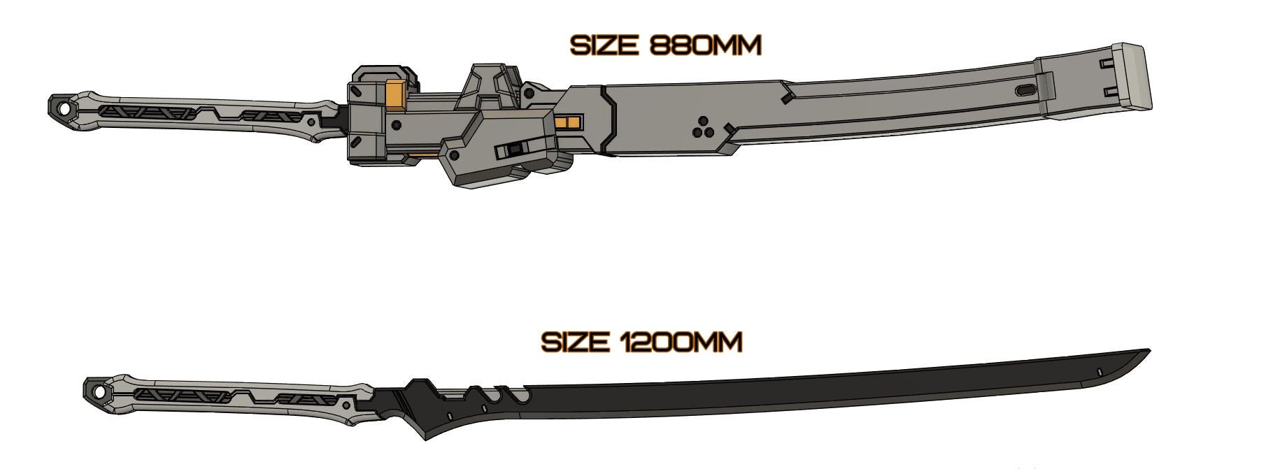 Cyberpunk Katana With Sheath 3D Model Stl Sci Fi Etsy Canada