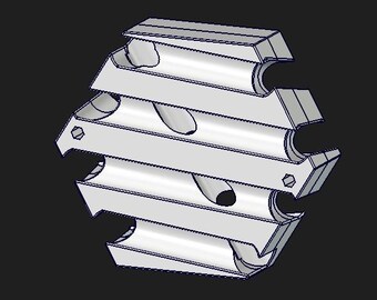 3D Printable Hexagon Spiral Marble Track Digital Files