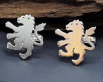 Sterling Silver Lion Cufflinks for Men