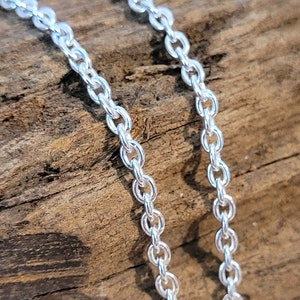 Extra Large Anklet Sterling Silver Belcher Cable Chain 9.5" - 13.5" (24cm - 35cm)